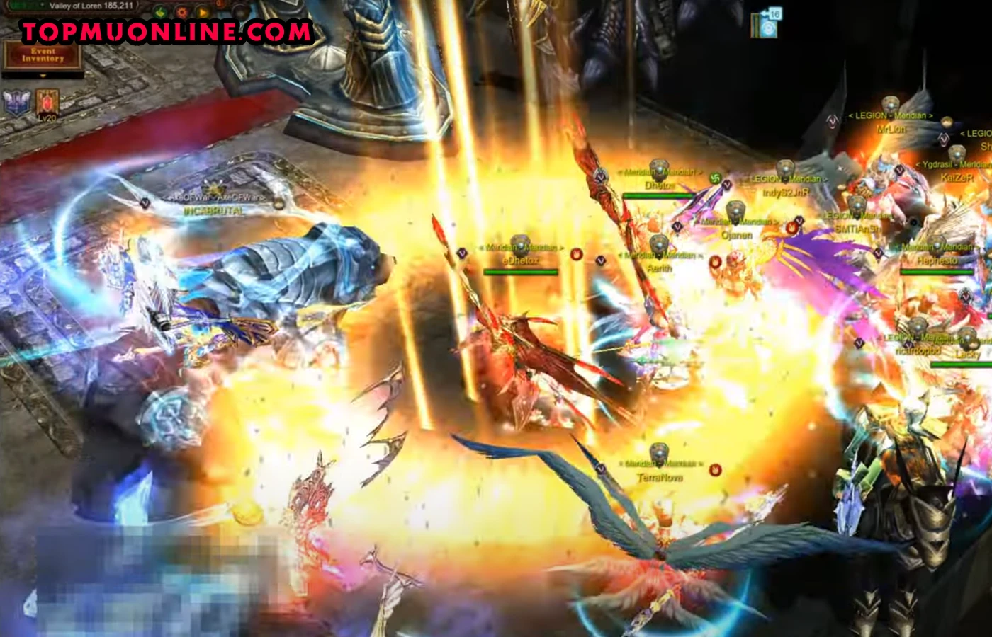 Castle Siege gameplay - MU Online Season 21 guild war