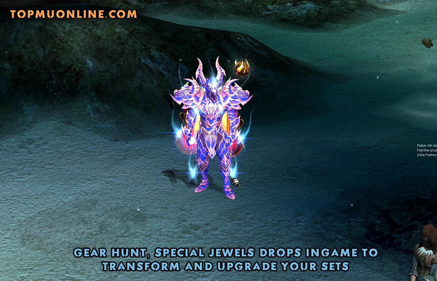 Blue Dragon set upgraded with Supreme Jewels - MU Online